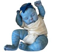 Baby Doll Set 20 Inch Realistic Soft Blue Baby Doll with Pacifier Nursing Bottle Clothes Headband Diapers for Kids Realistic Dolls Girl Dolls Soft