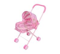 Baby Doll-Stroller - Foldable Play Pram, Adjustable Hood Carriage, Toddler Toy Pushchair, Lightweight Doll- | Kids Doll-Trolley With Basket For School, Garden, Travel, Home, Birthday Celebration