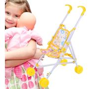 Baby Doll Stroller Toy | Realistic Stroller Toy Role Play | Girls Dress Up Doll Pram Pretend Game Accessories for Home Easter Vacation New Year Christmas Holiday