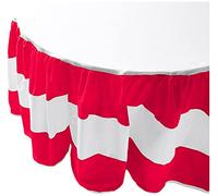 Baby Doll Sweet Lodge Collection Round Crib Skirt/Dust Ruffle in Red