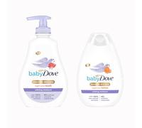 Baby Dove Calming Moisture Night Time Wash and Lotion, 2x 400ml | Gentle chamomile formula, suitable for sensitive skin, helps relax and soothe before bedtime