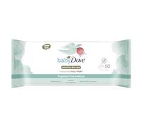 Baby Dove Fragrance-Free Moisture Moisturising Baby Wipes, 6-Pack | Soft cleansing, moisturising care, suitable for newborns and infants, resealable packaging