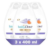 Baby Dove Hypoallergenic Calming Moisture Night Time Lotion, 400 ml, 3-Pack | Gentle chamomile moisturiser, suitable for sensitive skin, calming bedtime care