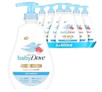 Baby Dove Hypoallergenic Rich Moisture Head to Toe Wash, 400 ml, 6-Pack | Tear-free formula, gentle hair and body wash, delicate fragrance, suitable for newborns