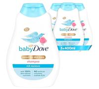 Baby Dove Rich Moisture Shampoo, 400 ml, 3-Pack | Tear-free shampoo, mild fragrance, gentle care for newborns and sensitive or dry scalp