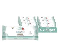 Baby Dove Sensitive Skin Care Baby Wipes, Fragrance-Free - Soft Cleansing, Moisturising & Gentle Wet Tissue for Newborns & Infants, Perfect for Nursery & Travel Essentials, Resealable - Pack of 6