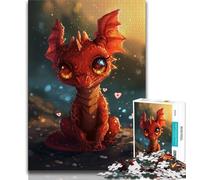 Baby Dragon Adult Jigsaw Puzzles 1000 Pieces,Stress Reliever Difficult Challenge Deal As Gifts for The Whole Family (38x26cm)