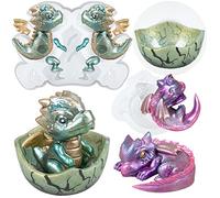 Baby Dragon Asleep and Hatchling in Egg Silicone Moulds Casting Jewellery Making Fondant Cake Topper Polymer Clay Craft