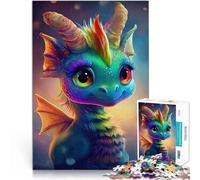 Baby Dragon Colorfullteenagers 1000 Pieces Puzzle Stress Reliever Staycation Kill time Wishlist with Santa Claus 38x26cm