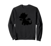Baby Dragon, Cute, Little, Blackout Style Design Silhouette Sweatshirt