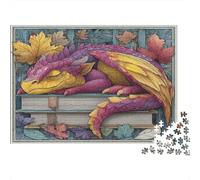 Baby Dragon Sleeps in The BookJigsaw Puzzles 1000 Pieces for Adults Puzzle Educational Games