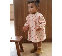 Baby dress printed with little hearts rosy