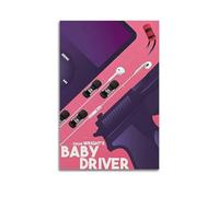 Baby Driver Posters Aesthetic Wall Art Canvas Vintage Poster Decorative Painting Living Room Bed Room Decor16x24inch(40x60cm) Unframe-style