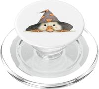 Baby Duck Witch Hat Peeking Halloween Design PopSockets PopGrip for MagSafe