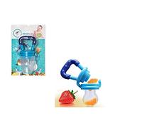 Baby Dummy Pacifier Fresh Food/Fruit Feeder Feeding Nipple Weaning Teething Nipple Teat Pacifier Teether Soother (S, Blue)