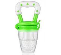 Baby Dummy Pacifier Fresh Food/Fruit Feeder Feeding Nipple Weaning Teething Nipple Teat Pacifier Teether Soother (L, Green)