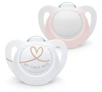 Baby Dummy Silicone Soothers Dummies My First NUK Pink 2-Pack 0-6m