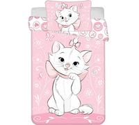 Baby Duvet Cover 100 x 135 cm Marie Les Aristocats and Pillowcase 40 x 60 cm | Baby Bedding Set Ideal for mattresses from 60 x 120 cm up to 70 x 140 cm | Bedding for Toddlers 100% Cotton