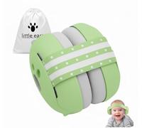 Baby Ear Defender for Babies and Toddlers up to 36 Months, Soft and Adjustable Noise Cancelling Headphones Protectors Babies Travel Essentials Ear Muffs for Sleeping Airplane, Green Ear Muffs