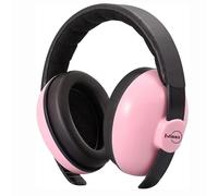 Baby Ear Defenders 0-24 Months | Noise Cancelling Earmuffs with NRR 26dB | Hearing Protection for Sleep, Airplane Travel & Autism Sensitivity, Cherry Pink