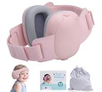 Baby Ear Defenders for 0-36 Months Toddlers, 25dB Noise Reduction, CE & UKCA Certified, Safe Fit Adjustable Headband with Soft Cushion, Ear Protection for Sleep Travel Airplane Fireworks (Pink)