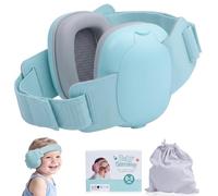 Baby Ear Defenders for 0-36 Months Toddlers, 25dB Noise Reduction, CE & UKCA Certified, Safe Fit Adjustable Headband with Soft Cushion, Ear Protection for Sleep Travel Airplane Fireworks (Blue)
