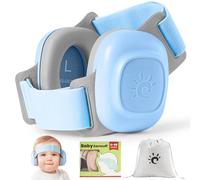Baby Ear Defenders, Noise Reduction Earmuffs for 0-48 Months,SNR 27dB, Soft Earpads,Adjustable Headband,Comfortable Toddler Headphones Against Hearing Damage Improves Sleep,Travel Essentials (Blue)