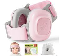Baby Ear Defenders, Noise Reduction Earmuffs for 0-48 Months,SNR 27dB, Soft Earpads,Adjustable Headband,Comfortable Toddler Headphones Against Hearing Damage Improves Sleep,Travel Essentials (Pink)