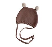 Baby Ear Protection Hat Winter Warm Toddler Knitted 0-24 Months Infant Crochet Bonnet Double Ball Kids Beanie(Style 3)