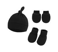 Baby Ears Newborn Hats Mittens and Socks Set for Boys Girls Hat for 0-6 Months Baby Organic Lotion Set Navy 0-6 Months