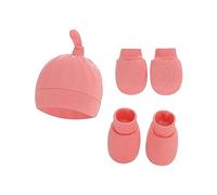 Baby Ears Newborn Hats Mittens and Socks Set for Boys Girls Hat for 0-6 Months Baby Organic Lotion Set Pink 0-6 Months