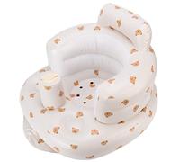 Baby Eating Chair, Waist Easy Feeding Multifunctional Baby Inflatable Sofa Spine PVC for Outdoors for Home(Bear Head Pattern[spot])