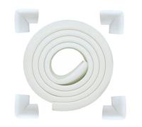Baby Edge Guard Kit - 2m Foam Strip + 4 Corner Pads | Furniture & Wall Corner Protectors | Cream White