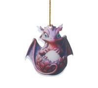 Baby Egg Hanging Ornament Cute Cartoon Car Charm Pendant for Bag Keychain and Christmas Tree Decoration with Acrylic Design