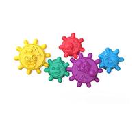 Baby Einstein Gears of Discovery Suction Cup Sensory Toys for Bath, Floor Play, Travel & More, 5pcs Multi-Color, BPA Free, 6 Months+