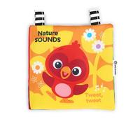 Baby Einstein Nature Sounds Soft Activity Book, Interactive Sensory Cloth Book with Crinkles & Rattle, 0-36 Months