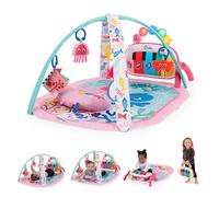 Baby Einstein Ocean Explorers 4-in-1 Play Gym & Tummy Time Mat, Baby Play Mat with Kick Piano, Music & Language Discovery, Sensory Toys, Lights & Sounds, for Newborns & Up, Pink (Jellyfish Jamboree)