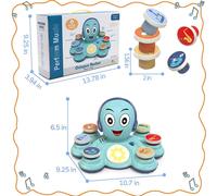 Baby Einstein Toy Octopus Toys for Toddlers, Musical Toys, Baby Toys 18+ Months, Preschooler Musical Educational Instruments Toy,Beethoven Toys