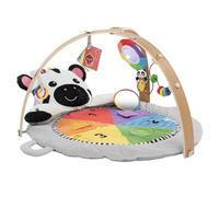 Baby Einstein Zen's Activity Milestones Plush Gym with Wooden Bar, for Infant to Toddler, 0-12 Months, Machine Washable
