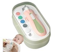 Baby Electric Nail Clippers - Rechargeable Automatic Nail File, Professional Nail Clippers with LED Light and Dust Cover, Ideal for Personal Care and Child Beauty
