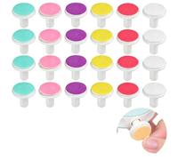 Baby Electric Nail File 24 Replacement Grinding Heads for Nail Care | 24 replacement heads, for babies, children and adults, 6 colours, compatible with standard electric nail files