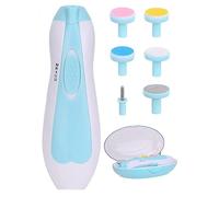Baby Electric Nail File Kit, 6 in 1 Baby Nail Clippers with LED Light Quiet Nail Trimmer, Newborn Toddle Nail Care Set for Toes and Fingers
