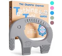 BABY ELEFUN Teethers for Babies 6-12 Months - Cute, Effective & Easy to Hold BPA Free Silicone Teething Toy with Gift Package, Elephant Teether Toys for Boy or Girl