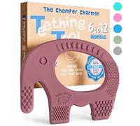 BABY ELEFUN Teethers for Babies 6-12 Months - Cute, Effective & Easy to Hold BPA Free Silicone Teething Toy with Gift Package, Elephant Teether Toys for Boy or Girl