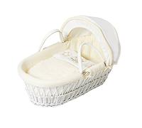 Baby Elegance Ted White Wicker Moses Basket, Cream Star
