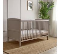 Baby Elegance Travis Baby Cot Bed with Mattress - Grey