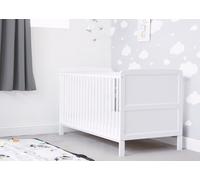 Baby Elegance Travis Baby Cot Bed with Mattress - White