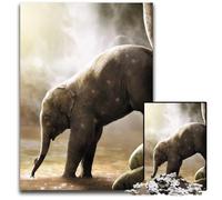 Baby Elephant And Mouse 1000Pc Adults Jigsaw Puzzle Paper Jigsaw Puzzles for Adults DIY Home Decor Gift Adult Brain Teaser 1000 PCS(38x26cm)