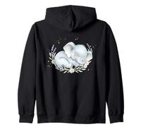 Baby Elephant Cute Animal Floral Watercolor Nursery Zip Hoodie