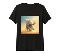 Baby Elephant Drinking Bubble Tea Boba Lover Premium T-Shirt